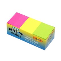 Beautone Stick On Notes Neon Assorted 38x50mm (12pk) - £22.97 GBP