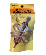 Vintage Goody Purple Tortoise Buckle Barrette Tie Back Chignon Hair - $37.84 CAD