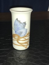 Rosenthal Studio Links  Small Vase, Shot Glass, Germany, 3.5” H, Blue &amp; Gold - £17.92 GBP