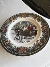 (3) Royal Stafford Christmas Santa Sleigh Reindeer Dinner Plates 11” ~ N... - $39.00