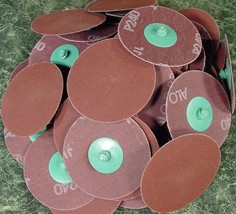 50pc 3 &quot; ROLL LOCK SANDING DISC 240 GRIT Made in USA Heavy Duty sand Fine - £23.52 GBP