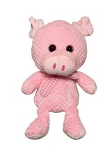 Pink 14” Pink Pig Plush Kellytoy Quilted/Waffle Plaid Tie Easter - £9.45 GBP