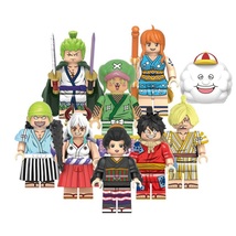 8pcs One Piece Wano Country Arc Luffy Yamato Chopper Nico Robin Minifigures Set - £18.35 GBP