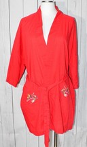 Vintage Daffodil Women&#39;s Red Chinese Dragon Kimono Robe Large - $73.50