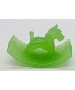 Jadeite Ink Blotter Scottish Terrier Scottie Dog Rocking Horse Houze Glass - £22.23 GBP