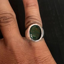 AA Bloodstone Cabchon Ring Handmade 925 Silver Unisex Healing Gemstone Gift Ring - £50.17 GBP