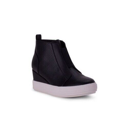 Wanted Womens 9 M Black Leather Wedges Heeled Ankle Booties NIB YU5 - $29.39