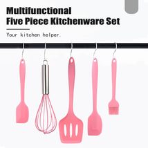 Kitchen Silicone Utensils Set,5 Pcs Silicone Spatula,Non-Stick Silicone Kitchen  - £15.83 GBP