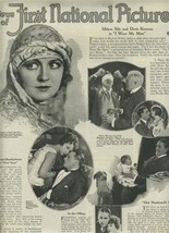 First National Pictures Magazine Ad 1925 Richard Barthelmess Doris Kenyon  - £14.01 GBP