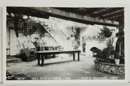 Pacific Palisades California Will Rogers Ranch Home - Patio Rppc Postcard O3 - £3.71 GBP