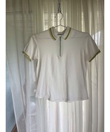 Tail Womens Activewear White/Lime &amp;Yellow Trim Short Sleeve 1/4 Zip Golf... - $23.29 CAD