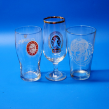 Vintage Coors, Guiness, Highland Beer Ale Pilsner Glass Home Bar - Set Of 3 - $26.97