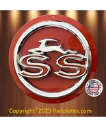 Chevy Impala SS Deer Caprice Vintage Replica Aluminum Metal Sign 12&quot; Round - £15.61 GBP