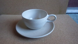 Vintage Heath Ceramics Sausalito California Sand Coupe Cup And Saucer Set - £31.97 GBP