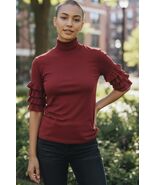 Jean Paul Gaultier Classique Ruffled Sleeves Top Size 8 Made in Italy - $2,723.91 MXN