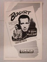 To Have and Have Not Original Pressbook Humphrey Bogart 1956 4 Pages - £71.21 GBP