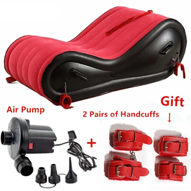 Inflatable Portable Sex Pillow BDSM Sofa Bed  Sex Furniture Chair with H... - $157.41