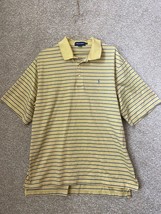 Vintage Polo Golf Ralph Lauren Men’s Yellow Striped Polo Shirt Size XL - $23.99