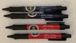 4 BIDEN HARRIS RED BLUE PENS EAGLE SEAL PRESIDENT PEN w SIGNATURE DEMOCR... - $352.29 MXN