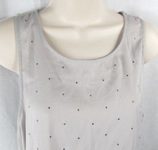 GAP gray silver studded dots sleeveless blouse Small S Women&#39;s  - £9.47 GBP
