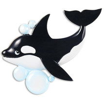 Sea Life Orca Shark Personalized Christmas Tree Ornament - $16.95