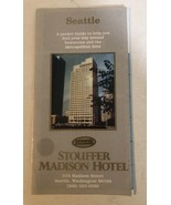 Seattle Stouffer Hotel Vintage Travel AAA Fold Out Map Brochure Ephemera M1 - $8.90