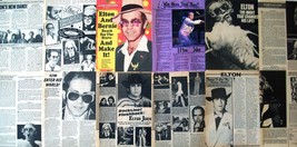 ELTON JOHN ~ 12 Color and B&amp;W Vintage ARTICLES from 1976, 1982, 1985 ~ Clippings - £6.58 GBP