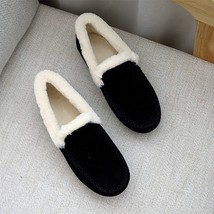 Winter Women Shoes Women&#39;s Slip on Casual Loafers Plush Warm Ladies Non-Slip Bot - £22.33 GBP