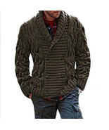 Men&#39;s V Neck Long Sleeve Cardigan Sweater Thick &amp; Warm - $39.42