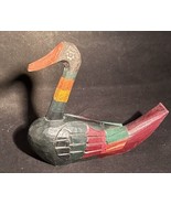 Vintage Wood Duck  Hand Carved &amp; Painted Wooden Folk Art Decor - $33.85 CAD