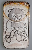 Panda Mother &amp; Cub Pandagram Singapore 1 oz Silver Art Bar - £58.40 GBP