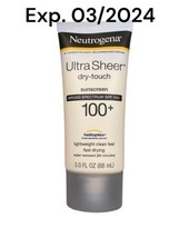 Neutrogena Ultra Sheer Dry-Touch SPF 100 Sunscreen Lotion 3 fl. oz. 03/2024 - $79.19