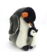 Emperor Penguin Plush Toy W/ Chick By The Petting Zoo 1994 Soft &amp; Cuddly... - $317.59 MXN