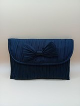 Cityside Black Fabric Clutch Purse with Inside Zippered Pocket &amp; Decorat... - $8.35