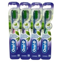 Oral-B Toothbrush with Tea Tree Infused Bristles, Soft, Multi-color - Pack of 4 - $19.97