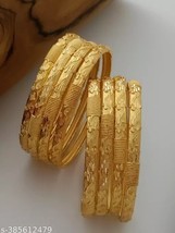 South Indian Women 8  Pcs Bangles/ Bracelet Gold Plated Fashion Wedding Jewelry - £26.14 GBP