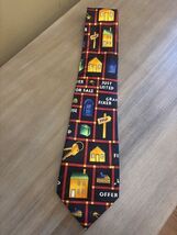 Vtg Steven Harris Realtor Home Novelty Neck Tie Necktie Real Estate Hous... - $14.85