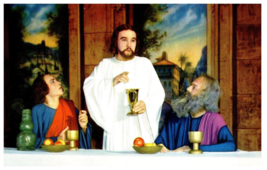 Last Supper Scene Black Hills Passion Play Lake Wales Florida Postcard - £4.98 GBP