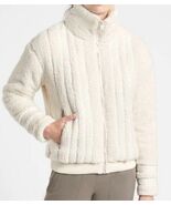 Athleta Willow Fleece Sherpa Jacket Zip Womens Large Cream Excellent - $34.64