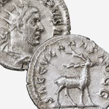 Philip I Stag Saecular Games Issue Xf+ Roman Empire Silver Double Denarius Coin - £193.55 GBP