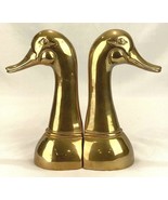 Brass Duck Head Book Ends 9 Inches Tall Large Vintage - $37.39