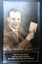 Vtg Banking Propaganda Poster Color Savings Account Planning Unusual HTF... - $60.00