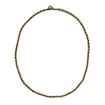Cool Solid Cube Shape Brass Strand Beads Cotton Rope Necklace - £8.53 GBP
