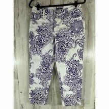 Chicos So Slimming Capri Jeans Size 0 or US 4 (30x23.5) Purple Paisley READ - £10.09 GBP