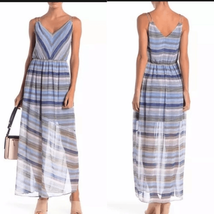 CECE V Neck Sleeveless Maxi Dress Size 6 Blue, NWT - $928.77 MXN