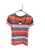 New Lauren Ralph Lauren WOmens Size XL Multicolor Striped short sleeve s... - $19.79