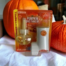 Glade PlugIns Pumpkin Spice Things Up Scented Oil Air Freshener Bonus Warmer NIB - £10.98 GBP