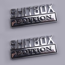 2Pcs Universal Plastic Car Exterior Shitbox Edition Emblems s Stickers Logos for - £57.94 GBP