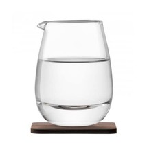LSA International Whisky Islay Jug with Walnut Coaster, Glass, Clear, 300 ml  - £55.33 GBP