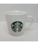 Starbucks Green White Coffee Mug Tea Cup Mermaid Siren Logo 14oz  - £6.03 GBP